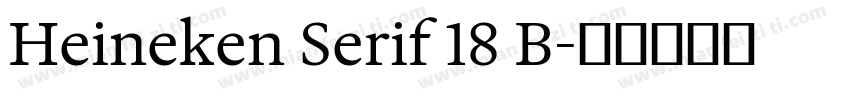 Heineken Serif 18 B字体转换
